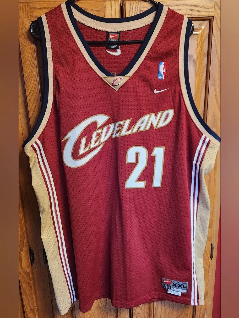 NIKE Darius Miles #21 Cleveland Cavaliers Swingman Jersey NBA 2XL Basketball XXL